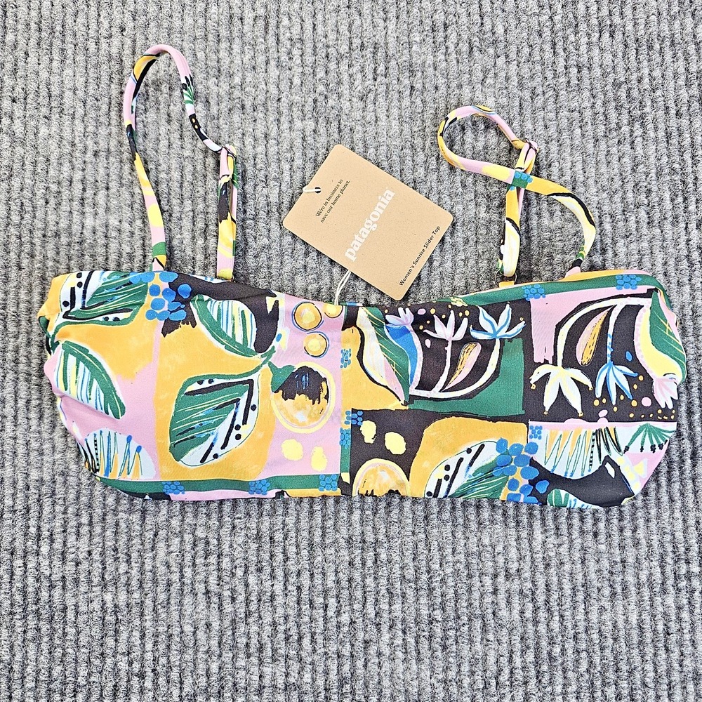 NWT PATAGONIA Sunrise Slider Bikini Top Women's Island Mauve Size S